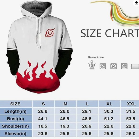 Naruto Shippuden Men’s Hooded Sweatshirt, XXL - Picture 4 of 4